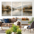 Neutral Abstract River Landscape Wall Art Canvas Print by MyGreatCanvas | Canvas Wall Art Prints | Photo Prints & Wall Decor