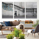 Banksy Girl with Butterflies Street Art Wall Art Canvas by MyGreatCanvas | Canvas Wall Art Prints | Photo Prints & Wall Decor