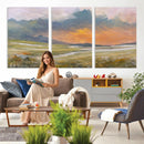 Mountain Sunset Wall Art Canvas Print Vintage Landscape by MyGreatCanvas | Canvas Wall Art Prints | Photo Prints & Wall Decor