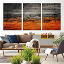Black Orange Abstract Wall Art Canvas Print Modern Textured by MyGreatCanvas | Canvas Wall Art Prints | Photo Prints & Wall Decor