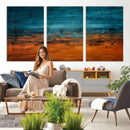 Teal Orange Abstract Wall Art Canvas Print Modern Large by MyGreatCanvas | Canvas Wall Art Prints | Photo Prints & Wall Decor