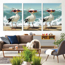 Funny Seagull Wall Art Canvas Print Beach Birds With by MyGreatCanvas | Canvas Wall Art Prints | Photo Prints & Wall Decor