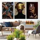 Luxury Fashion Wall Art Canvas Print Set of 3, Gold Jewelry by MyGreatCanvas | Canvas Wall Art Prints | Photo Prints & Wall Decor