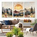 Boho Mountain Landscape Large Wall Art, Horizontal Gold by MyGreatCanvas | Canvas Wall Art Prints | Photo Prints & Wall Decor
