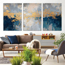 Blue Gold Abstract Large Framed Canvas Wall Art, Modern by MyGreatCanvas | Canvas Wall Art Prints | Photo Prints & Wall Decor