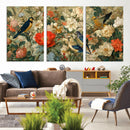 Vintage Birds and Flowers Wall Art Canvas Print, Botanical by MyGreatCanvas | Canvas Wall Art Prints | Photo Prints & Wall Decor