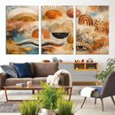 Geometric Boho Abstract Wall Art Canvas Print, Orange Blue by MyGreatCanvas | Canvas Wall Art Prints | Photo Prints & Wall Decor