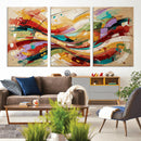 Geometric Abstract Wall Art Canvas Print, Orange Blue by MyGreatCanvas | Canvas Wall Art Prints | Photo Prints & Wall Decor