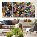 Geometric Abstract Wall Art Canvas Print, Orange Blue by MyGreatCanvas | Canvas Wall Art Prints | Photo Prints & Wall Decor