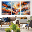 Lyrical Abstraction Wall Art Canvas Print, Orange Blue by MyGreatCanvas | Canvas Wall Art Prints | Photo Prints & Wall Decor