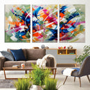 Geometric Abstract Wall Art Canvas Print, Orange Blue by MyGreatCanvas | Canvas Wall Art Prints | Photo Prints & Wall Decor