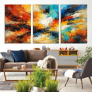Lyrical Abstract Wall Art Canvas Print, Orange Blue Abstract by MyGreatCanvas | Canvas Wall Art Prints | Photo Prints & Wall Decor