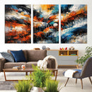 Geometric Abstract Wall Art Canvas Print, Orange Blue by MyGreatCanvas | Canvas Wall Art Prints | Photo Prints & Wall Decor