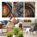 Tree Ring Triptych Canvas Wall Art — Set of 3 Wood Grain by MyGreatCanvas | Canvas Wall Art Prints | Photo Prints & Wall Decor