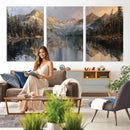 Drip Style Forest Lake Gold Art — Abstract Expressionist by MyGreatCanvas | Canvas Wall Art Prints | Photo Prints & Wall Decor