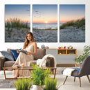 Sandy Dune Path Sunset Canvas Wall Art — Seagulls Beach by MyGreatCanvas | Canvas Wall Art Prints | Photo Prints & Wall Decor