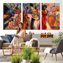African American Jazz Singer Canvas Art — Red Dress Black by MyGreatCanvas | Canvas Wall Art Prints | Photo Prints & Wall Decor