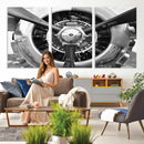 Vintage Propeller Plane Wall Art Canvas Print, Black and by MyGreatCanvas | Canvas Wall Art Prints | Photo Prints & Wall Decor