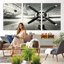 Vintage Airplane Wall Art Canvas Print, Black and White by MyGreatCanvas | Canvas Wall Art Prints | Photo Prints & Wall Decor