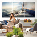 Sailboat Wall Art Canvas Print, Ocean Sunset Sailing Framed by MyGreatCanvas | Canvas Wall Art Prints | Photo Prints & Wall Decor