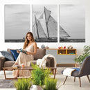 Vintage Sailboat Wall Art Canvas Print, Black and White by MyGreatCanvas | Canvas Wall Art Prints | Photo Prints & Wall Decor
