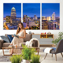 Charlotte Skyline Canvas Wall Art Print – North Carolina Cityscape Photography Print by MyGreatCanvas | Canvas Wall Art Prints | Photo Prints & Wall Decor