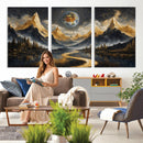 Abstract Mountain Wall Art Canvas Print Modern Landscape Painting Print