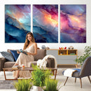 Colorful Abstract Canvas Wall Art Print, Vibrant Popup Color Art Print