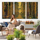 Gustav Klimt Style Forest Canvas Wall Art, Golden Forest Path Floral Art Nouveau Print, Enchanted Woodland Decor by MyGreatCanvas | Canvas Wall Art Prints | Photo Prints & Wall Decor