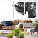 Black and White Grizzly 399 Bear Canvas Print Wall Art | by MyGreatCanvas | Canvas Wall Art Prints | Photo Prints & Wall Decor
