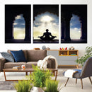 Women and Yoga Wall Art Canvas Print