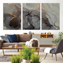 Gray Marble Fluid Wall Art – Modern Abstract Canvas Print