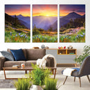 Mountain and Spring Wall Art Canvas Print