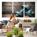 Dambell and Sport Wall Art Canvas Print