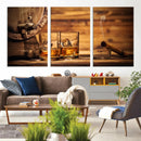 Rustic Whiskey and Barrel Canvas Print by MyGreatCanvas | Canvas Wall Art Prints | Photo Prints & Wall Decor