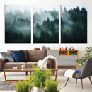 Misty Forest Wall Art – Serene Green Landscape Canvas Print, by MyGreatCanvas | Canvas Wall Art Prints | Photo Prints & Wall Decor