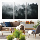 Foggy Forest Wall Art Canvas Print | 3 Panel Large Misty by MyGreatCanvas | Canvas Wall Art Prints | Photo Prints & Wall Decor