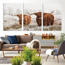 Longhorn Cattle Wall Art Canvas Print, Framed Farmhouse by MyGreatCanvas | Canvas Wall Art Prints | Photo Prints & Wall Decor