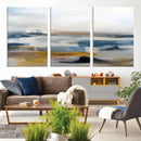 Abstract Landscape Wall Art Canvas | 3 Panel Modern Blue, by MyGreatCanvas | Canvas Wall Art Prints | Photo Prints & Wall Decor