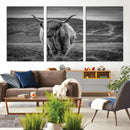 Fluffy Cattle Wall Art Print, Highland Cow Canvas, Framed by MyGreatCanvas | Canvas Wall Art Prints | Photo Prints & Wall Decor