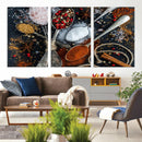 Spices and Seasonings Canvas Wall Art – Colorful Triptych by MyGreatCanvas | Canvas Wall Art Prints | Photo Prints & Wall Decor