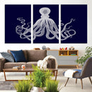 Blue Octopus Wall Art Canvas Print by MyGreatCanvas | Canvas Wall Art Prints | Photo Prints & Wall Decor