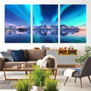Northern Lights above Mountain Wall Art, Northern Lights