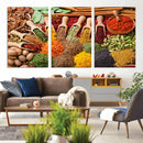 Herbs and Spices Art Canvas Print for Kitchen Kitchen,