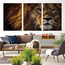 Mighty Lion Wall Art Canvas Print – Majestic Animal Portrait