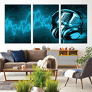 Music and Microphone Wall Art Canvas Print by MyGreatCanvas | Canvas Wall Art Prints | Photo Prints & Wall Decor