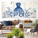 Octopus Canvas Wall Art | Coastal Marine Life Artwork for by MyGreatCanvas | Canvas Wall Art Prints | Photo Prints & Wall Decor