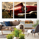 Red Classic Car Wall Art Canvas Print