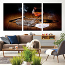 Whiskey Cigar Wall Art Canvas Print Kitchen Wall