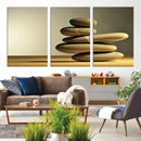 Fluvial Zen Stones Canvas Wall Art Print